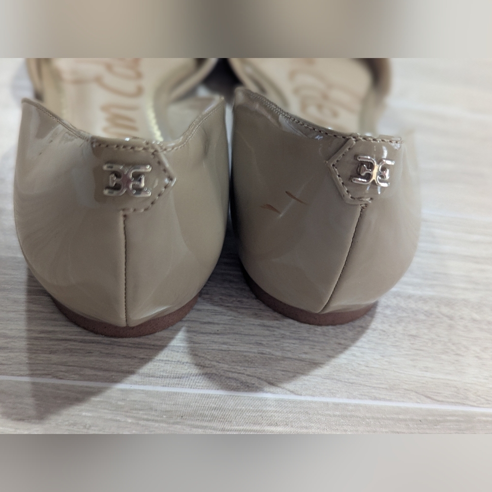 Sam Edelman Oatmeal Tan Beige Rodney d’Orsay flats Size 8.5 EU 38.5 *Flaws - Picture 4 of 11